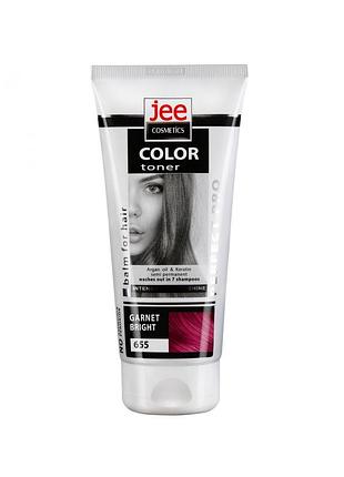 Бальзам тонуючий для волосся jee cosmetics № 655 яскравий гранат 150 мл