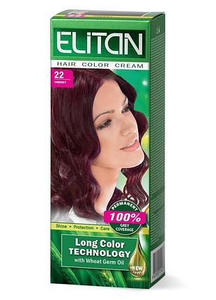 Стійка крем-фарба для волосся elitan №22 вишневий