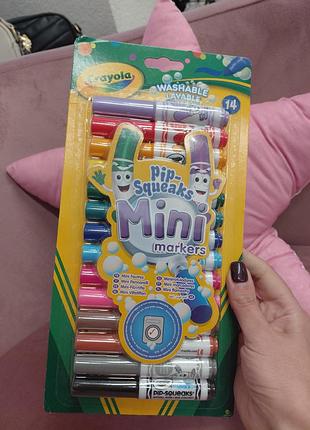 Набор мини-фломастеров crayola pip-squeaks washable mini markers.