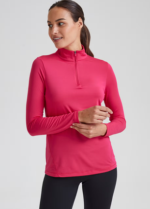 Функціональний лонгслів на короткій блискавці жіноча спортивна кофта