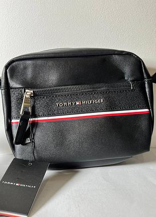 Сумка tommy hilfiger через плечо, черная