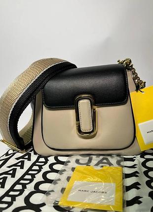 Сумка через плече marc jacobs the mini chain satchel greige multi