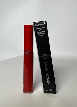 Рідка помада giorgio armani lip maestro - 400 the red, 6.5 мл