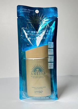 Молочко для тела солнцезащитное anessa perfect uv skin care body milk spf50+ 60 мл