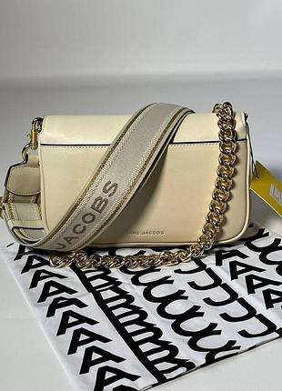 Сумка marc jacobs the j marc cloud white кожаная 6