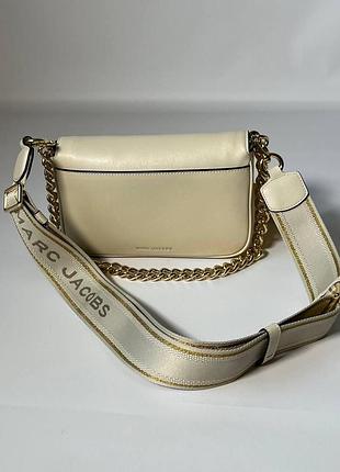 Сумка marc jacobs the j marc cloud white кожаная 8
