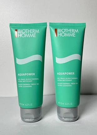 Гель для душа и шампунь biotherm homme aquapower 125 мл