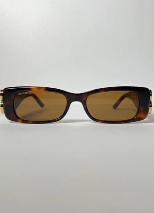 Сонцезахисні окуляри жіночі balenciaga dynasty rectangle sunglasses brown