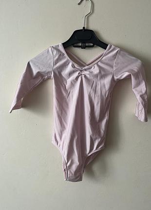 Пудровый детский купальник для танцев h&m