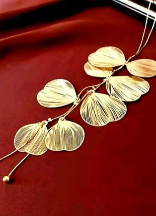 Ніжне мереживне намисто+сережки в богемному стилі