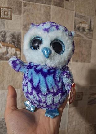 Ty beanie boo's сова oscar 15 см 2