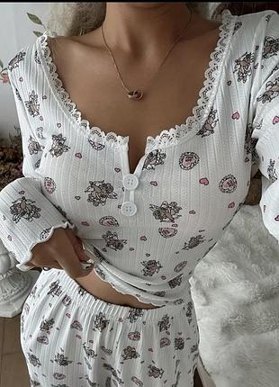 Комплект пижамный/женская пижама ( штаны + кофта)