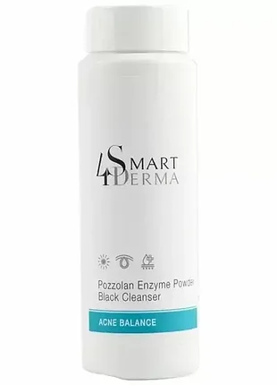 Ензимна пудра з вулканічним пилом acne balance pozzolan enzyme powder black cleanser smart4derma 120 г