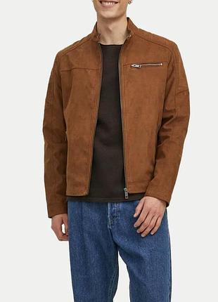 Мужская демисезонная куртка из эко-кожи