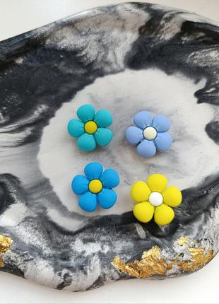 Джибитсы на кроксы лот набор 4 шт jibbitz crocs цветочки