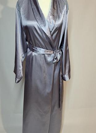 Халат женский серебристый