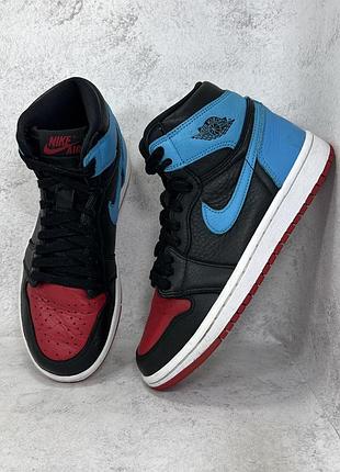 Високі шкіряні кросівки nike jordan 1 hight og unc to chicago cd0461-046