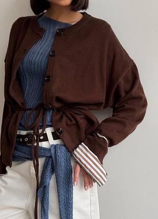 Кардиган поясок в комплекте