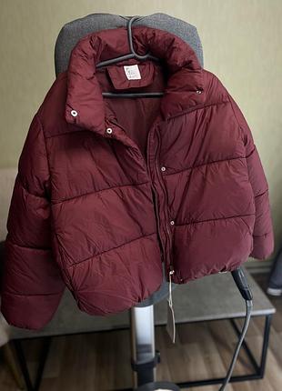 Актуальна тепла куртка zara еко пуховик