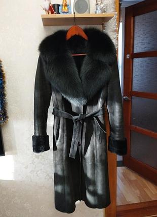 Шикарная дублёнка 42-44р