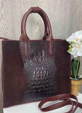 Жіноча сумка чорна через плече рептилія, невелика жіноча сумочка зміїна бордовый