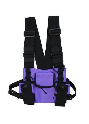 Нагрудна сумка hgul+bag бронежилет bd5024 чорна фіолетовий, нове, унісекс, 1