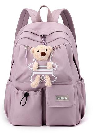 Рюкзак 10474 чоловічий жіночий дитячий шкільний портфель фіолетовий