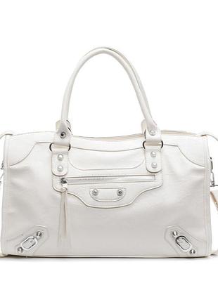 Сумочка жіноча дві ручки крос-боді чорного кольору молочний