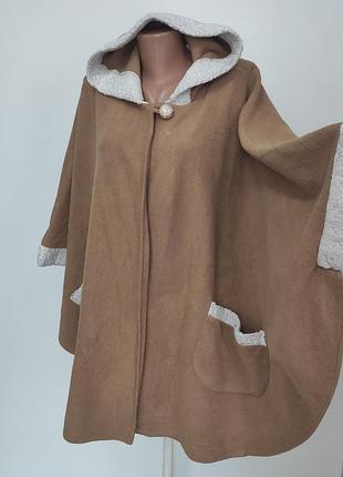 Пончо флісове з капюшоном one size