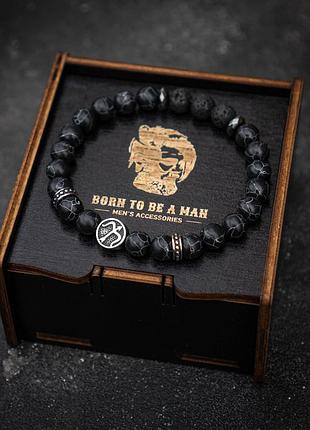 Браслет для чоловіків зі знаком зодіаку стрелець натурального каміння