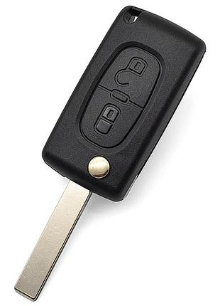 Викидний ключ корпус peugeot 2 кнопки dkt0269, ніша ce0536, лезо hu83 під чіп