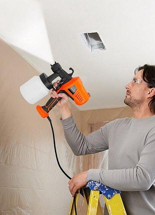 Краскопульт электрический краскораспылитель 800мл 1.5/2/2.5/3мм с регулировкой подачи воздуха и краски