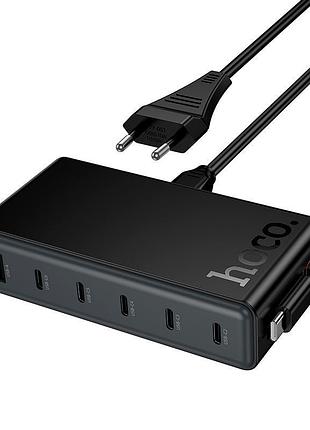 Адаптер сетевой hoco c151a usb, 6type-c, qc, черный 4