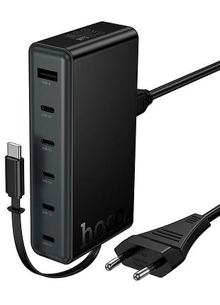 Адаптер сетевой hoco c151a usb, 6type-c, qc, черный 7