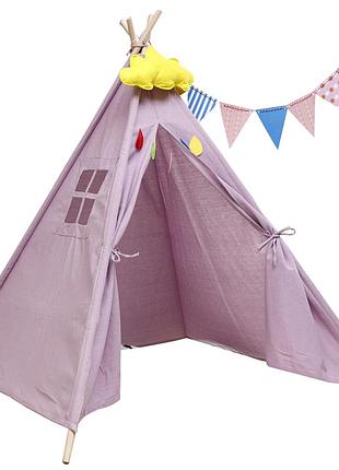Креативний дитячий намет вігвам 90x80x80 см kro-110 violet фіолетовий