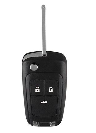 Выкидной ключ корпус opel astra j (3) 3 кнопки, hu100, под чип