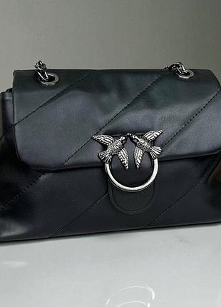 Женская мини сумочка клатч на плечо стиль пинко стеганая, мягкая сумка pinko птички
