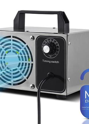 Керамический ионизатор-озонатор воздуха 60 г/ч с таймером в корпусе из нержавеющей стали, 220в
