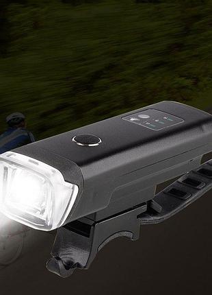 Велосипедний індукційний ліхтар з велодзвінком 120дб 1800мач hj-047b