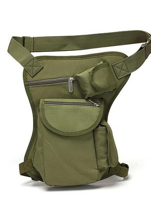 Тактична сумка a37 на ногу військова зелена олива