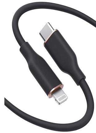 Кабель type-c lightning pavareal q33pd 1м для iphone, ipad, ipod быстрая зарядка и синхронизация до 30 вт