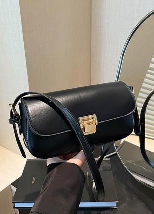 Жіноча сумка 6067 багет чорна