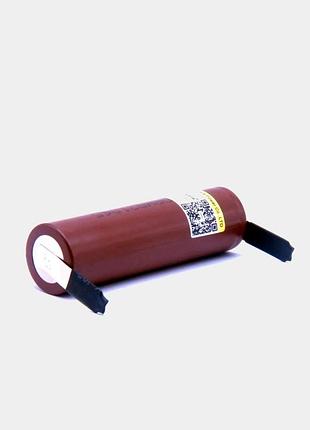 Акумулятор liitokala 18650 li-ion 3.6в 3000маг 20а з клемами для вейпу, електроінструменту та електротранспорту