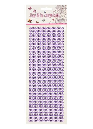 Наклейки декоративні xy-004(violet) на планшеті 504 шт