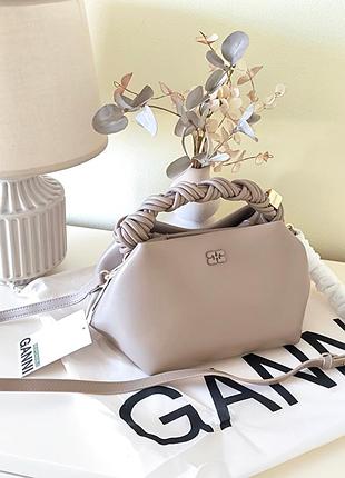 Ganni bou кожаная сумка кросс боди