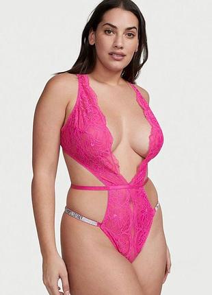 Мереживне жіноче боді з камінчиками victoria’s secret оригінал