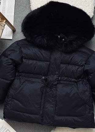 Подовжена куртка для дівчинки зима