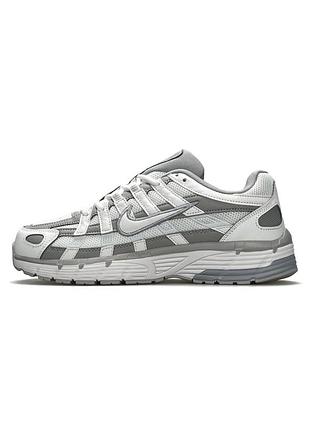Мужские кроссовки nike p-6000 m white grey