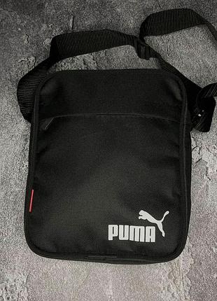 Чёрная барсетка puma для города и поездок