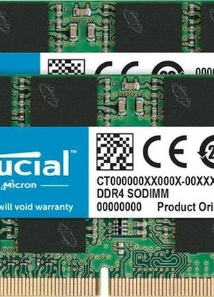 Оперативная память micron crucial ddr4-3200 sodimm 32gb kit (ct2k16g4sfra32a) нова!